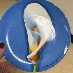 Givenchy Blue and White Floral Accent Plate